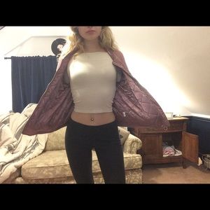 Purple bomber jacket